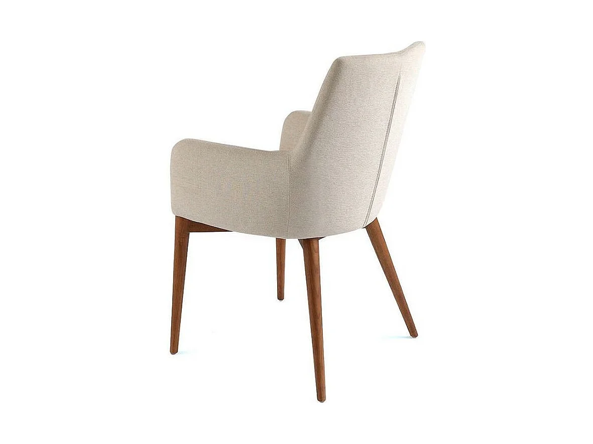 Fauteuil bois noyer et tissu Orna - Lot de 2-Couleur MIRAGE 11
