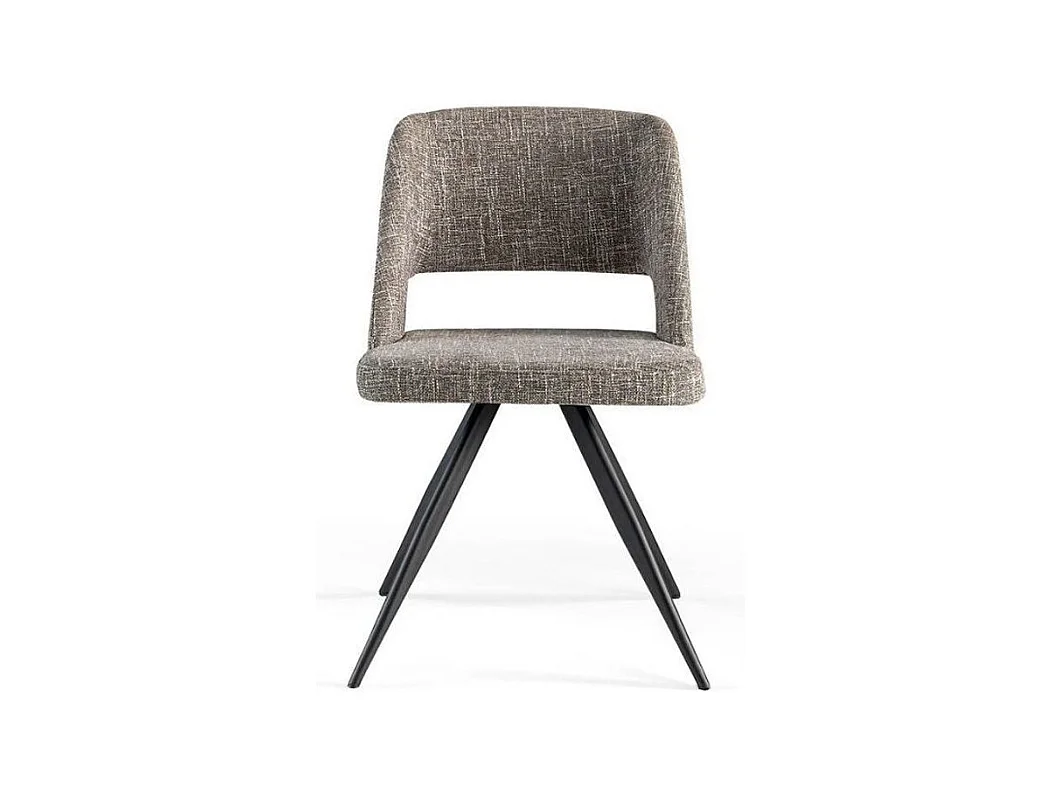 Chaise tissu et pieds acier noir Kaninawa - lot de 2-Couleur MIRAGE 05