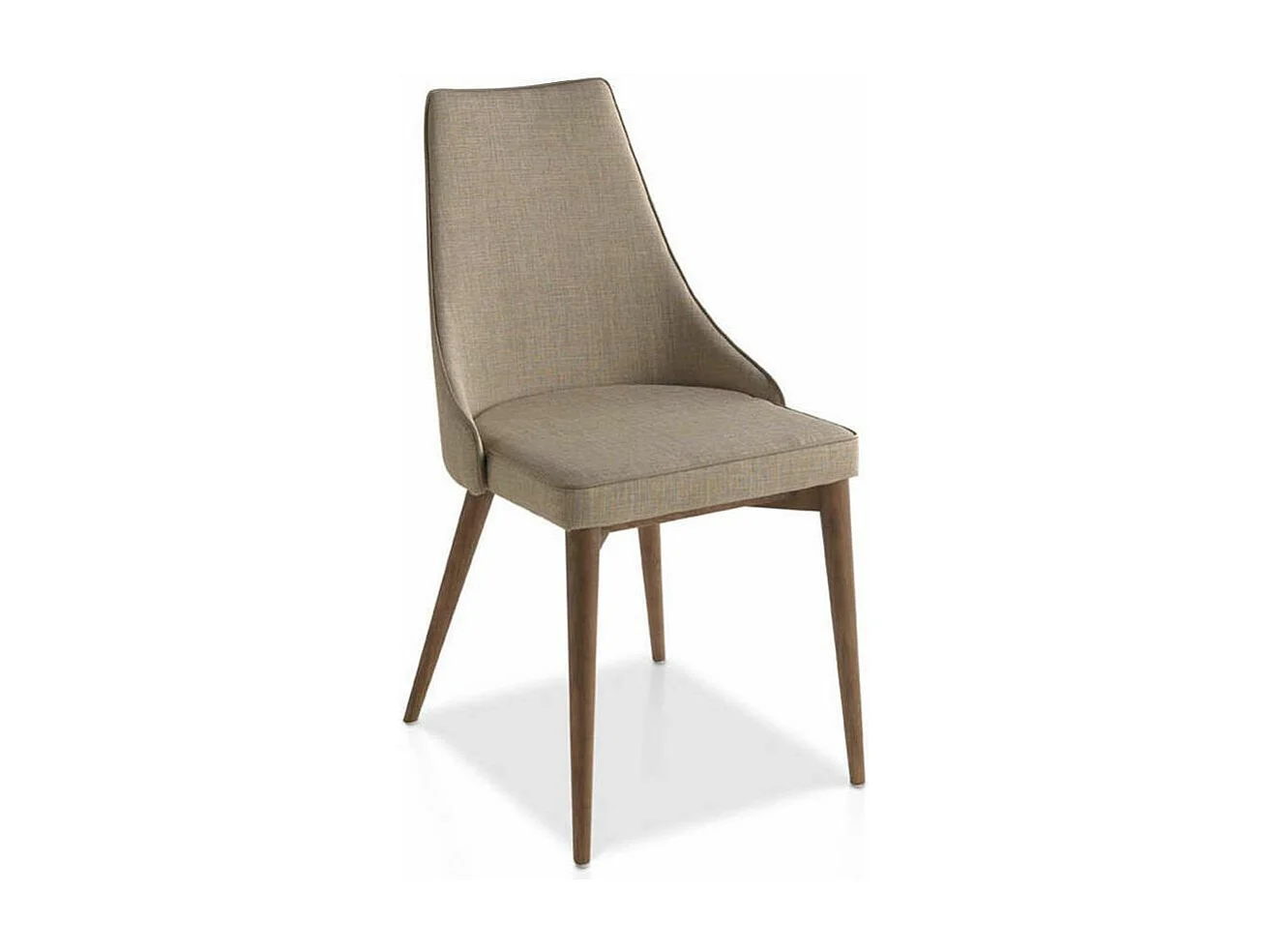 Chaise bois de frêne couleur noyer et tissu Louana - Lot de 2-Couleur DUO 40