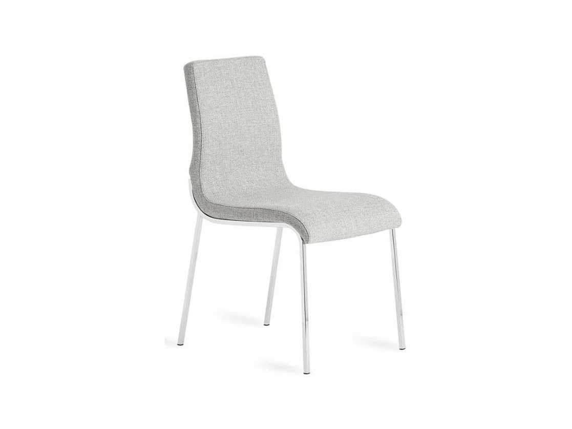 Chaise design simili cuir et pieds acier chromé Dayna - Lot de 4-Couleur Aqua 00 Blanc