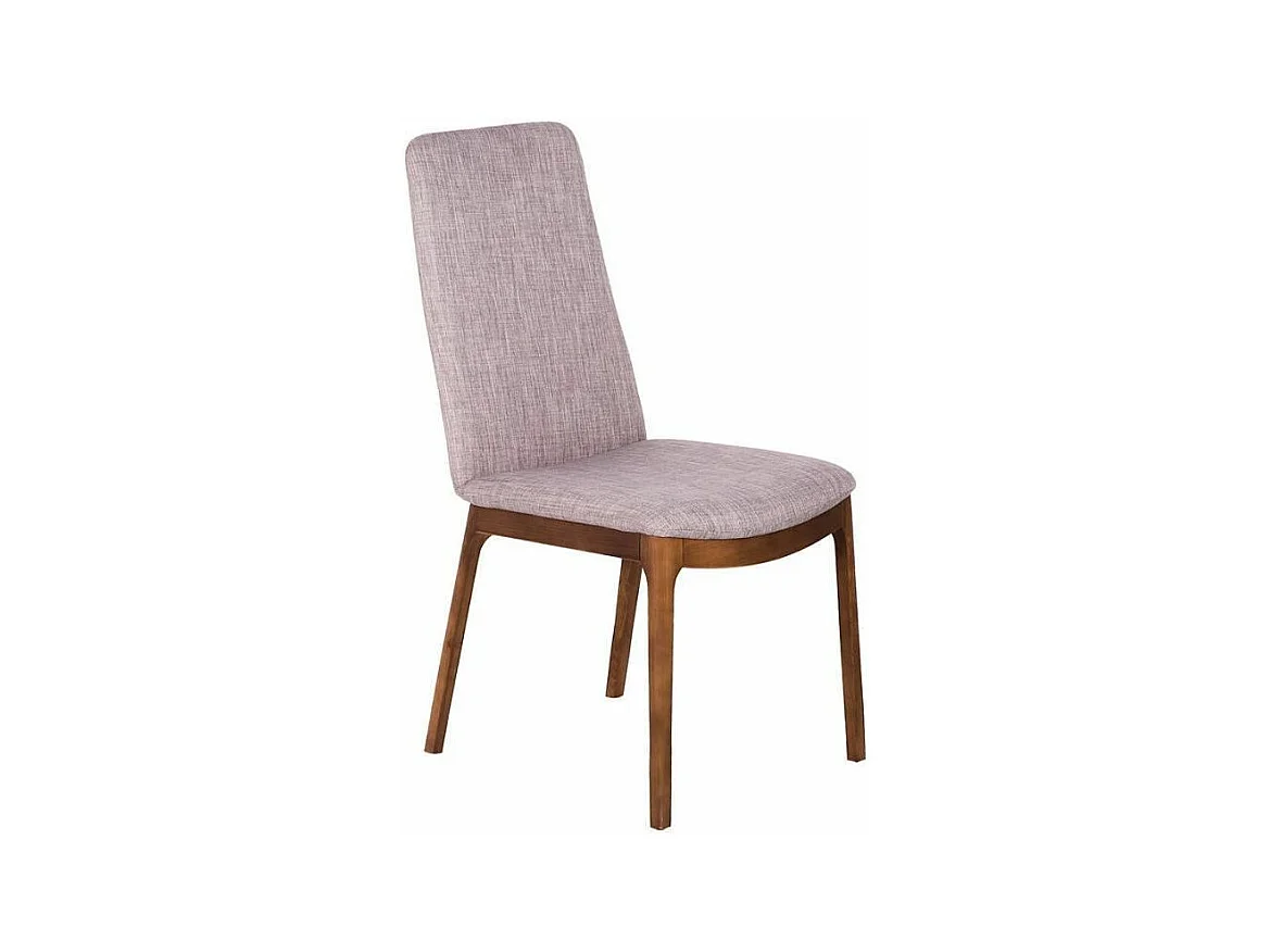 Chaise en tissu et bois de frêne couleur noyer Lazy - Lot de 2-Couleur DUO 40