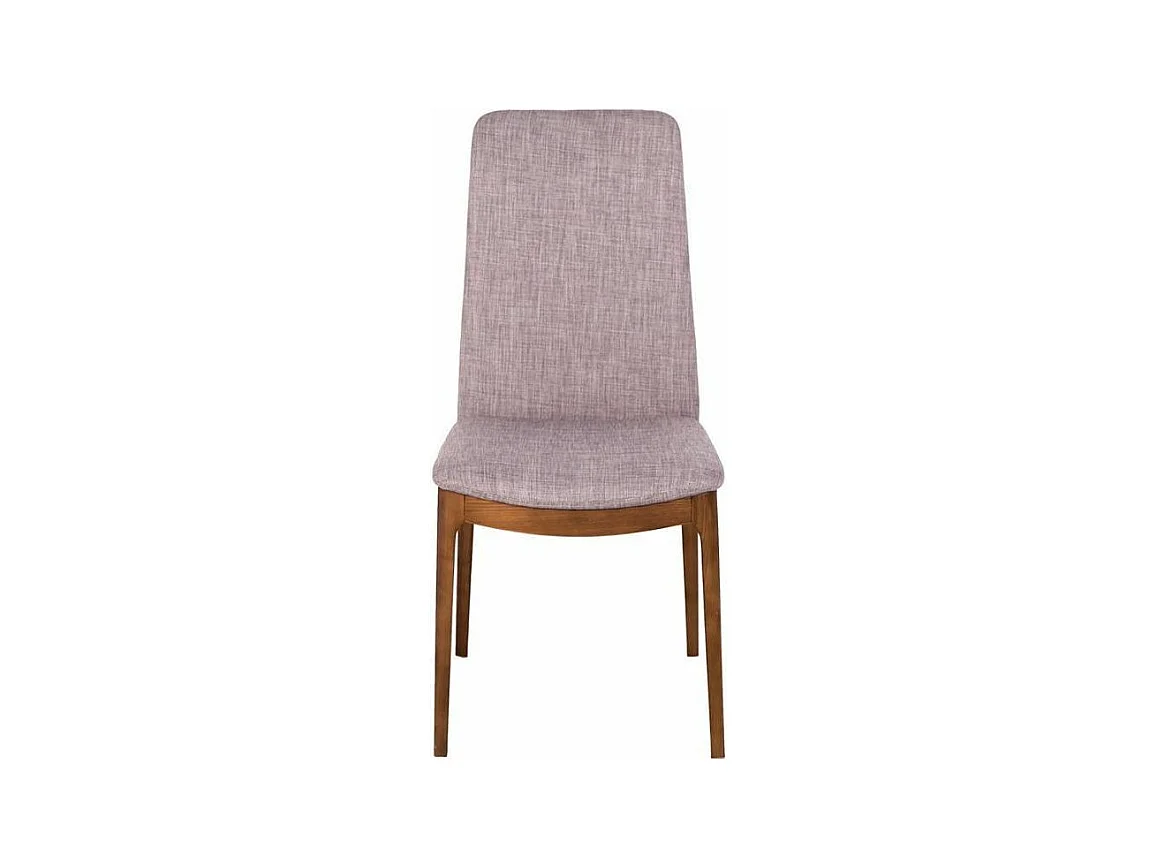 Chaise en tissu et bois de frêne couleur noyer Lazy - Lot de 2-Couleur DUO 40