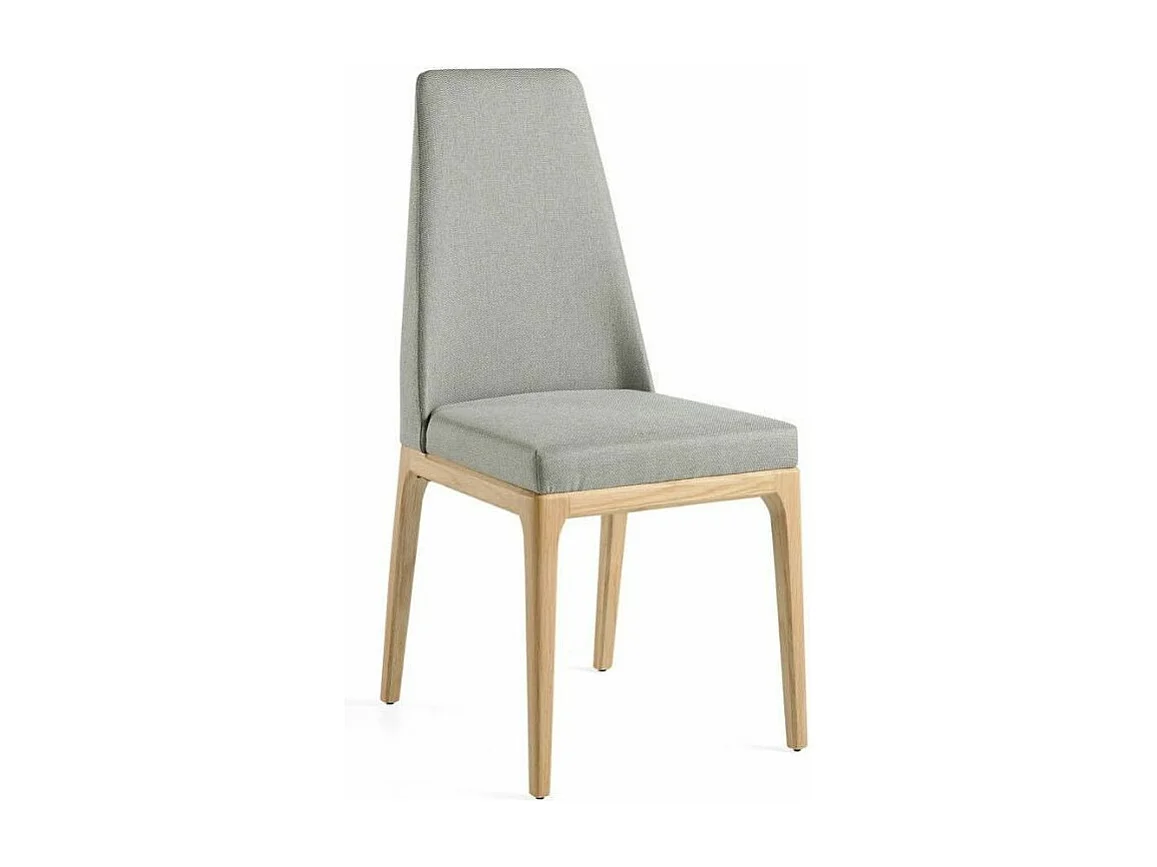 Chaise tissu et pieds chêne clair Louisa-Couleur MIRAGE 10