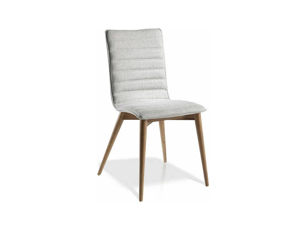 Stoel in walnootkleurig essenhout en Luza stof - Set van 2-Kleur DUO 40