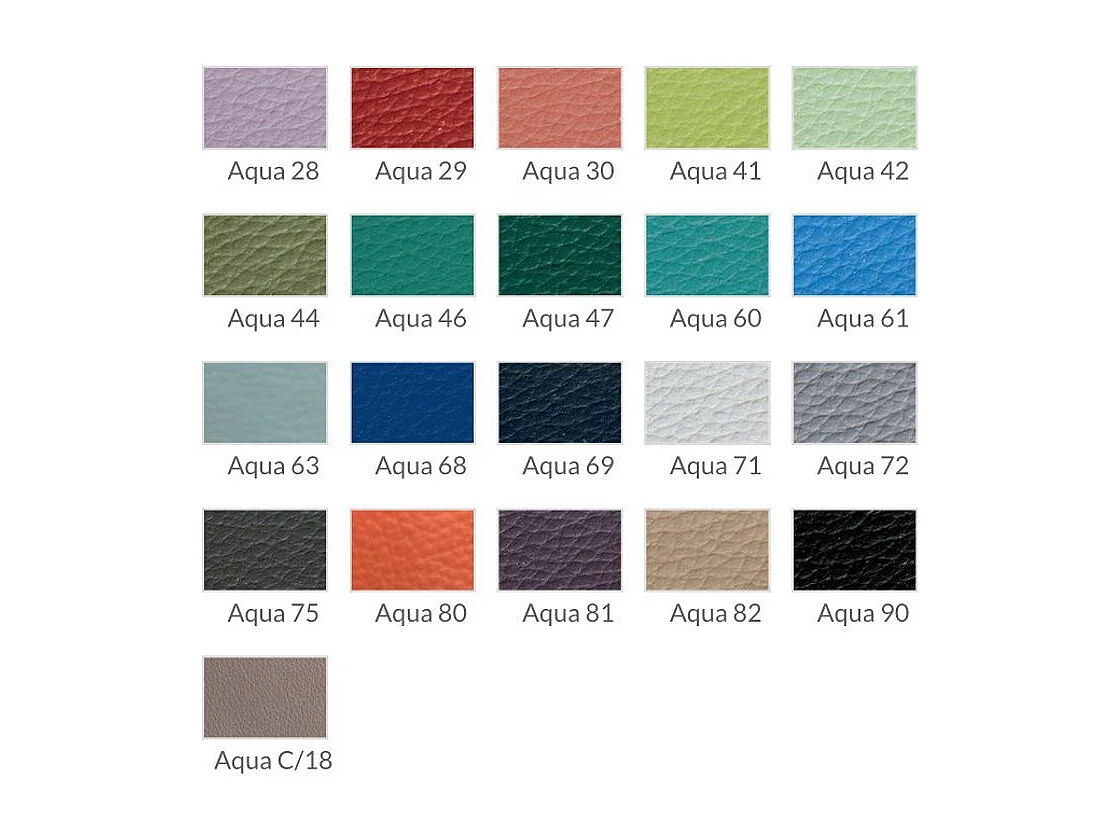 Chaise design simili cuir et pieds acier chromé Dayna - Lot de 4-Couleur Aqua 18 Taupe foncé