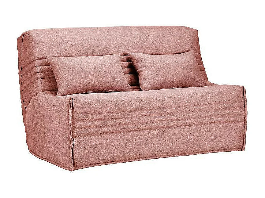 BZ bankstof 140x200 cm Bultex matras 15 cm Celia-Kleur Lichtroze-Opslagruimte Zonder opslag