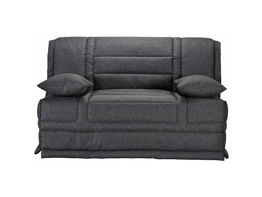Banquette BZ tissu matelas 12cm Venus-Couleur Gris foncé-160x200