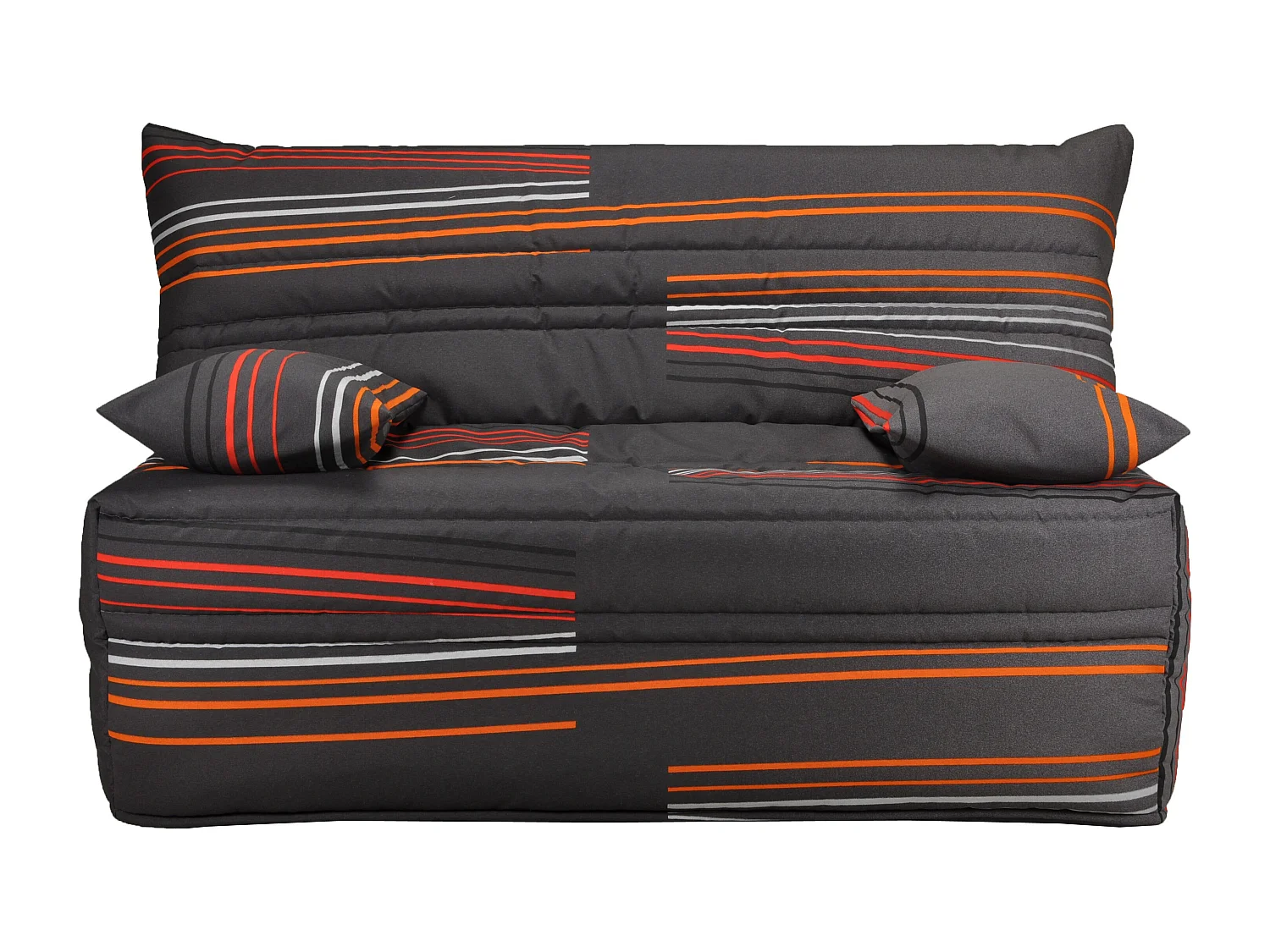 2-zits accordeon bedbank 140x190 cm grijs oranje design Optale