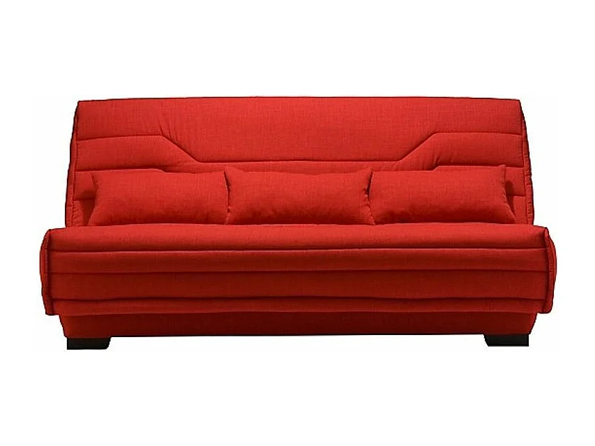 Sofá Clic Clac de tela con somier Bultex 15 cm Bianca 207 cm-Color Rojo
