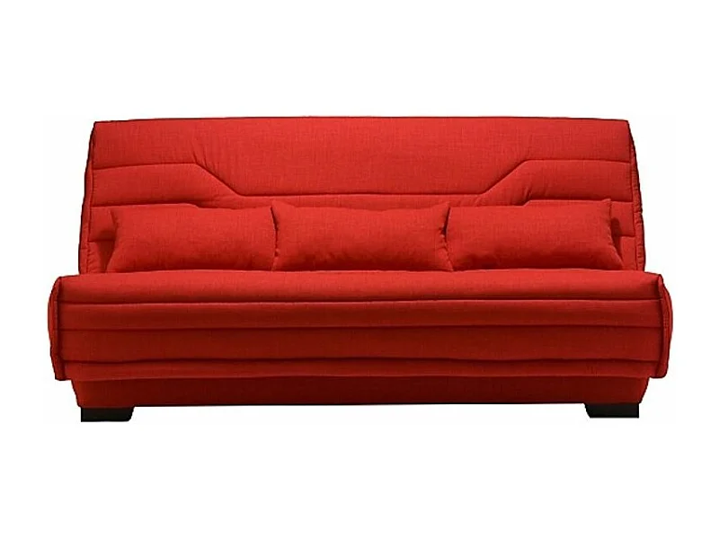 Clic Clac stoffen zitbank met Bultex matrasbox 15 cm Bianca 207 cm-Kleur Rood