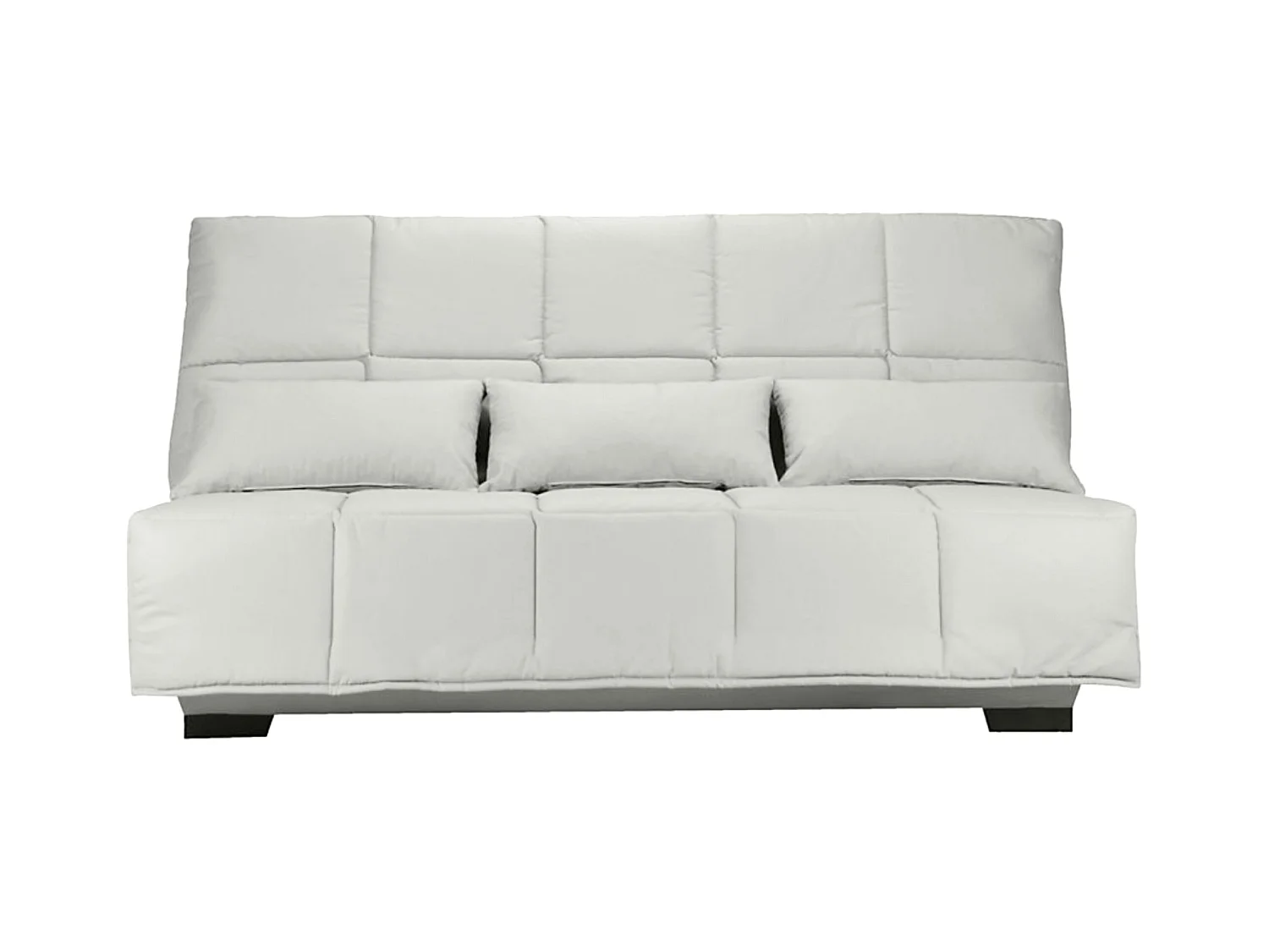 Canapé clic clac tissu avec rangement matelas Starconfort 15cm Lina 193cm-Couleur Gris Souris