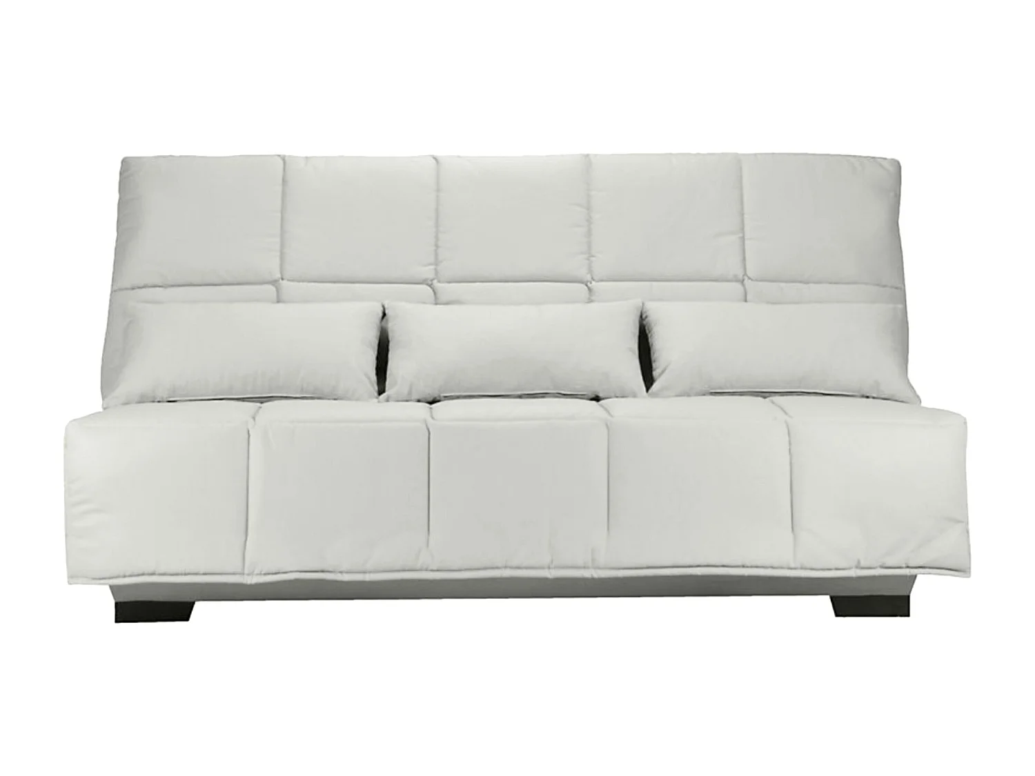 Canapé clic clac tissu avec rangement matelas Starconfort 15cm Lina 193cm-Couleur Gris Souris