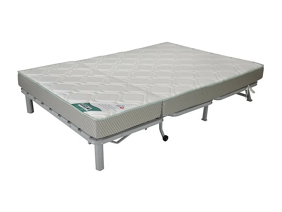 Banquette BZ microfibre matelas Bultex 15cm Master 140x200-Couleur Beige clair