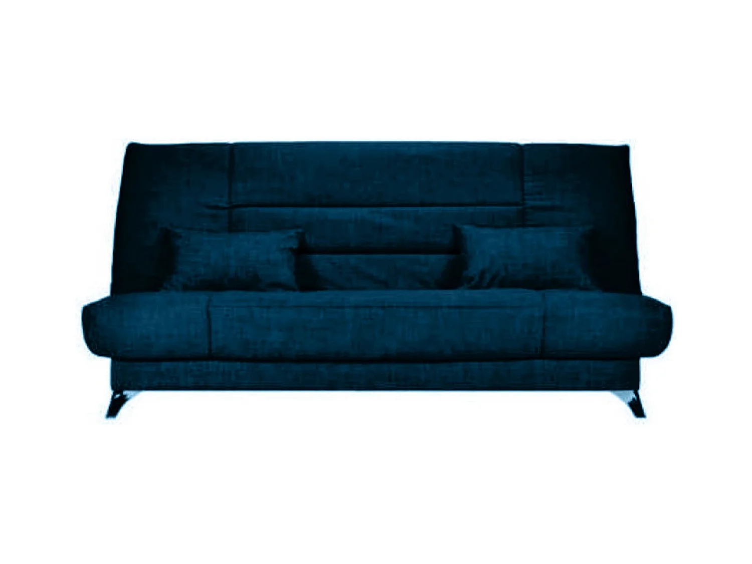 Banquette Clic-clac tissu 130x190 matelas Starflex 13cm avec rangement Malax-Couleur Bleu foncé