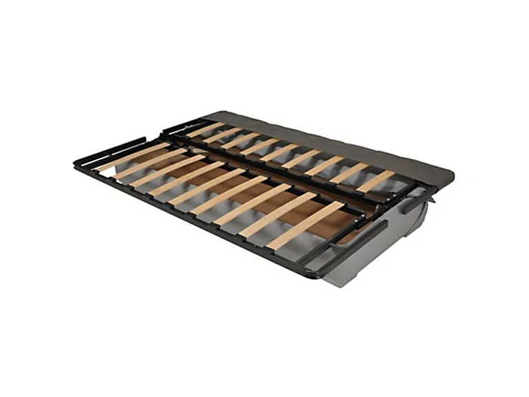 Stoffen slaapbank met Sofaconfort matrasopberger 17 cm Parko 193 cm-Kleur parel grijs