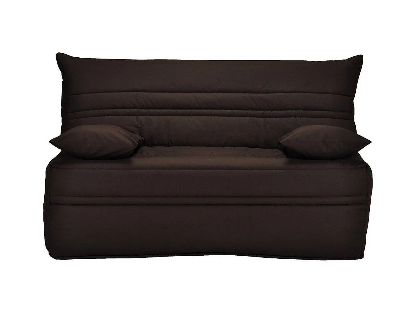 Banquette BZ tissu matelas Sofaconfort 9cm Optale 143cm-Couleur Marron