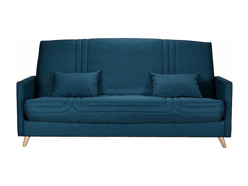 Banquette Clic-clac tissu 130x190 matelas Starbed 13cm avec rangement Soly-Couleur Noir