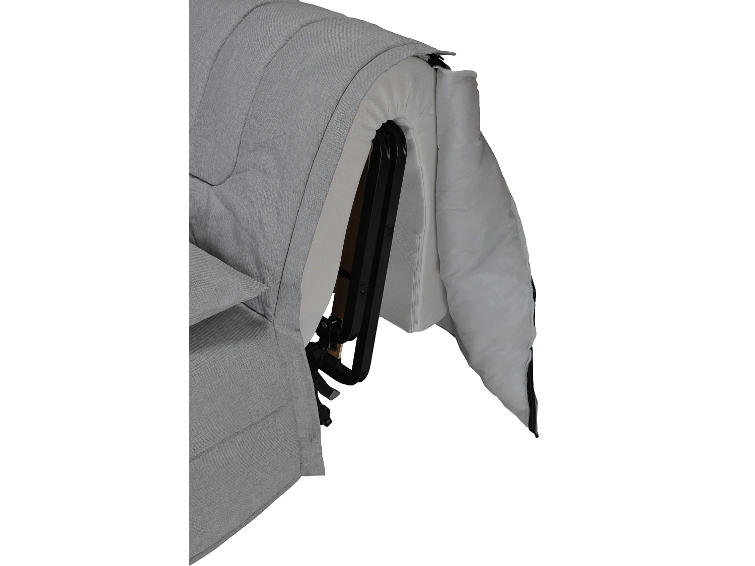 Banquette BZ microfibre 160x200 avec coffre Matelas Starconfort 12cm Brioca-Couleur Beige clair