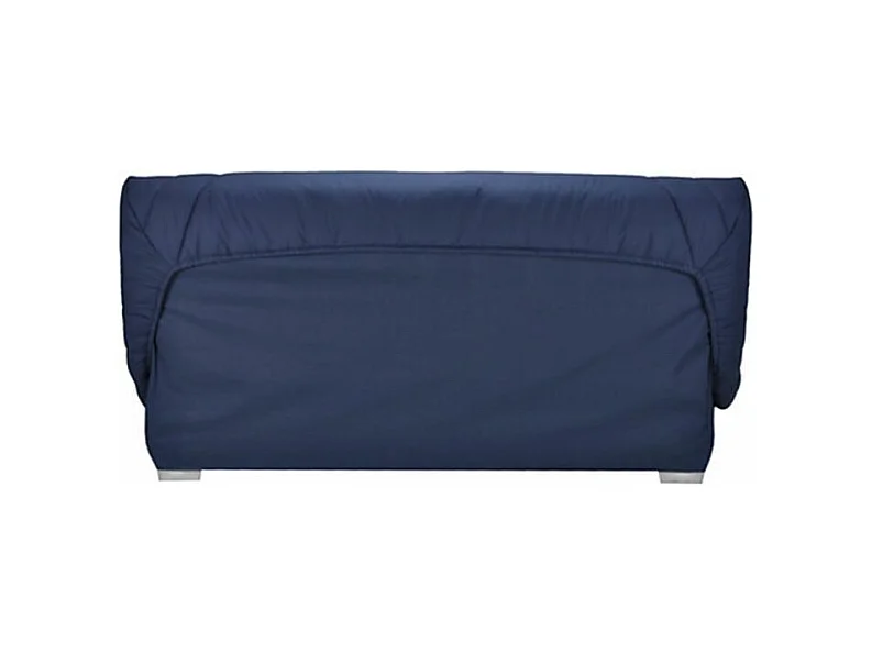 Banquette Clic-clac tissu 130x190 matelas Starflex 13cm avec rangement Folken-Couleur Bleu canard