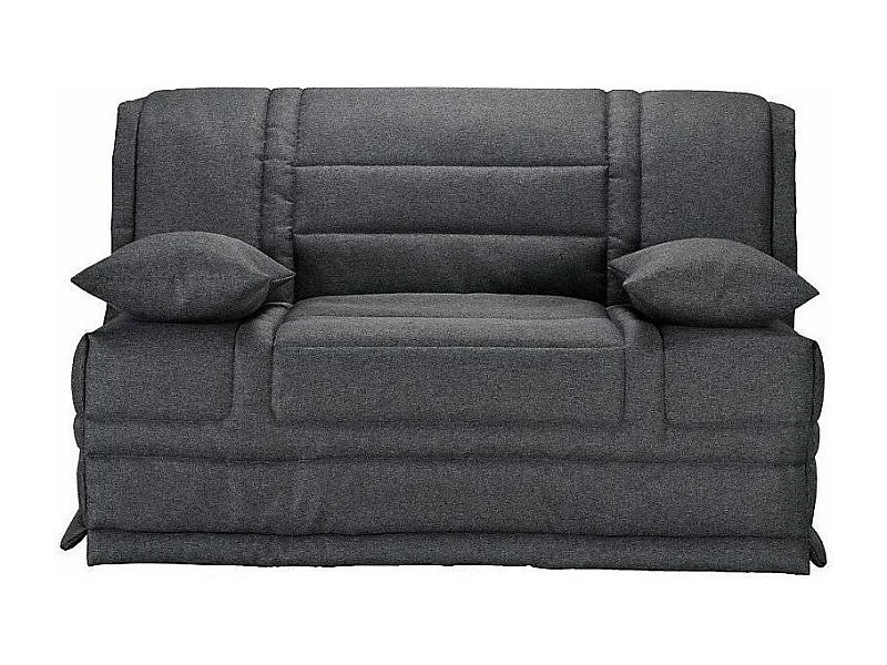 Banquette BZ tissu matelas Starconfort 15cm Pardo-Couleur Gris foncé-140x200-Coffre de rangement Avec rangement