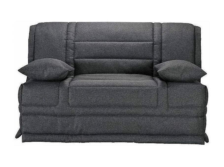 Banquette BZ tissu matelas Starconfort 15cm Pardo-Couleur Gris foncé-140x200-Coffre de rangement Avec rangement