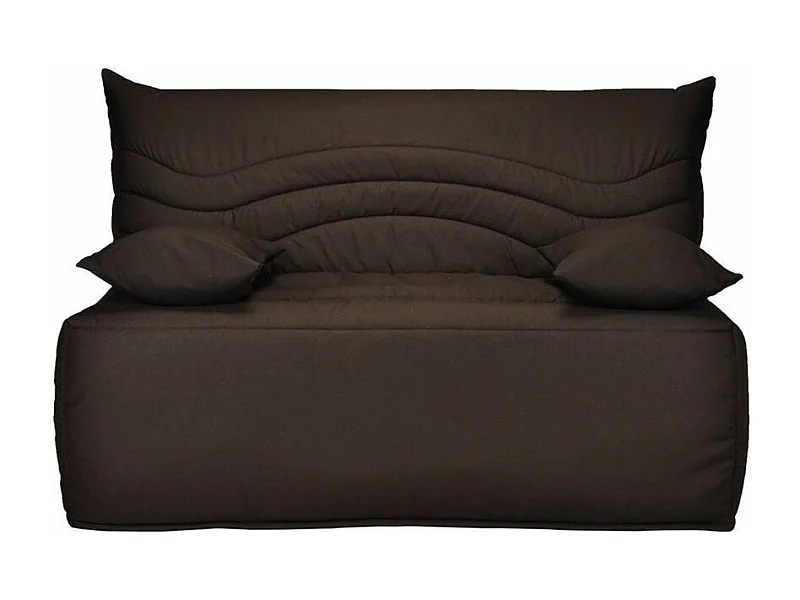 Banquette BZ microfibre 140x200 avec coffre de rangement matelas 12cm Brioca-Couleur Gris clair