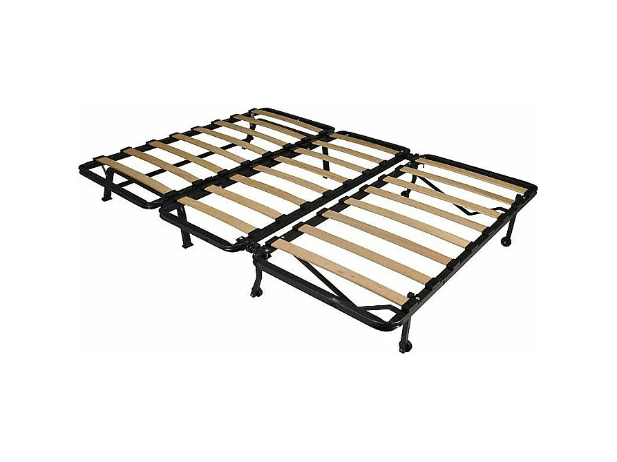 Banquette BZ microfibre 140x200 avec coffre de rangement matelas 12cm Brioca-Couleur Gris clair