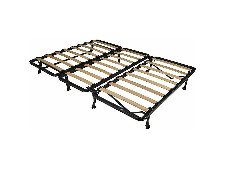 Banquette BZ microfibre 140x200 avec coffre de rangement matelas 12cm Brioca-Couleur Gris clair