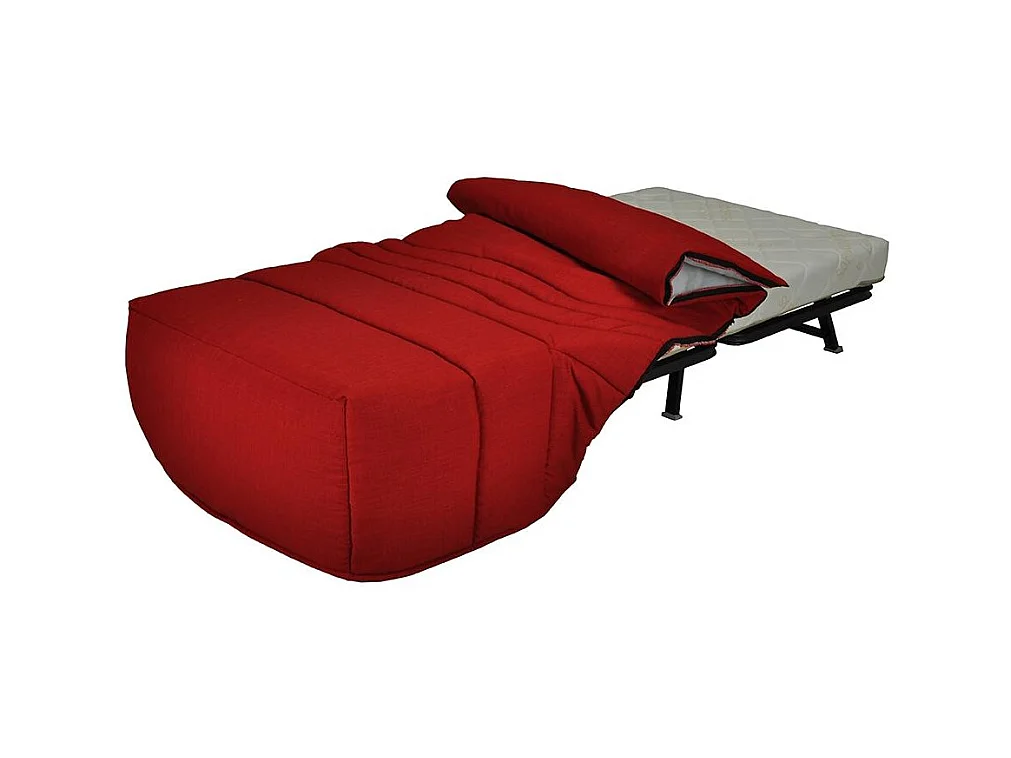 Banquette lit accordéon 1 place 90x190 matelas 12cm Brioca-Couleur B 925