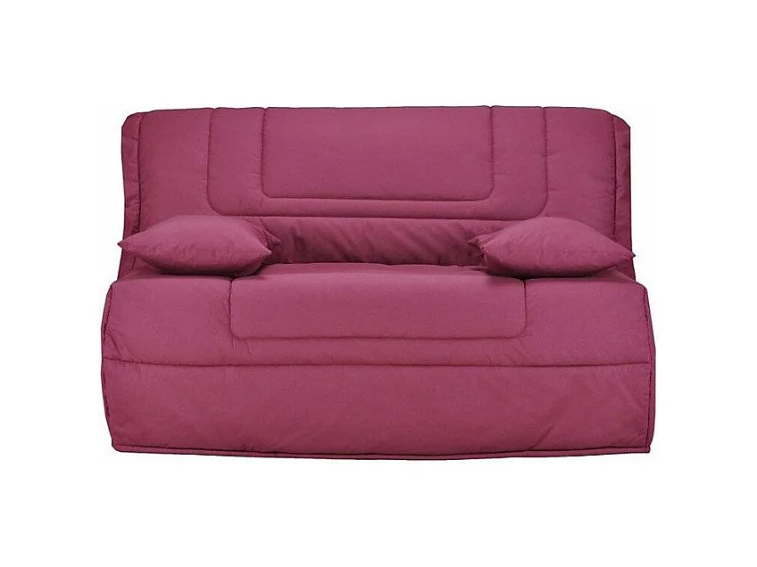 Banquette BZ tissu matelas Bultex 12cm 140x190 Bounty-Couleur Framboise
