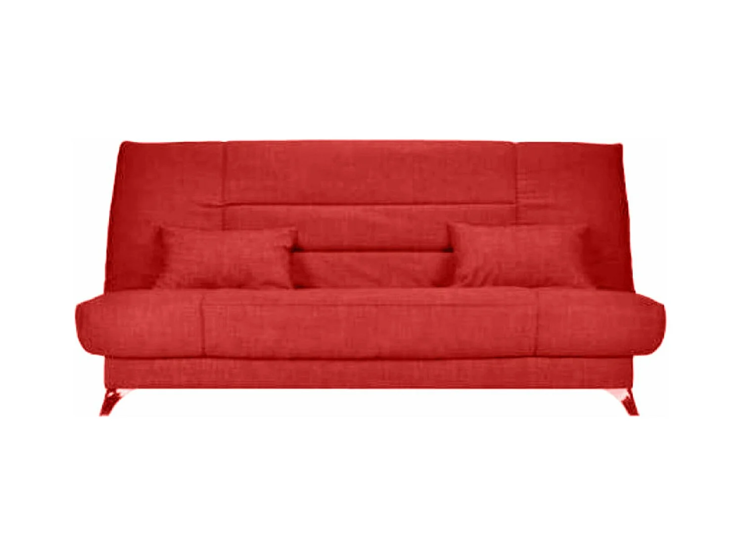 Banquette Clic-clac tissu 130x190 matelas Starflex 13cm avec rangement Malax-Couleur Rouge