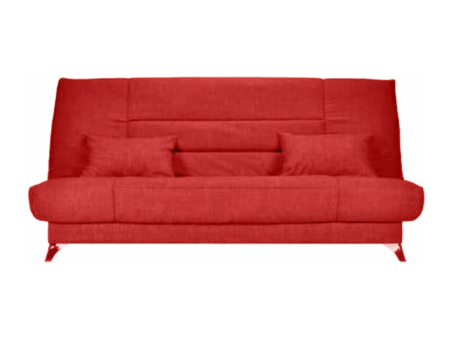 Banquette Clic-clac tissu 130x190 matelas Starflex 13cm avec rangement Malax-Couleur Rouge