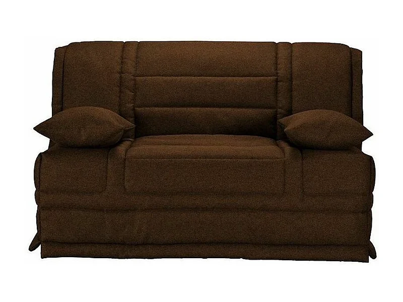 Banquette BZ tissu matelas Starconfort 15cm Pardo-Couleur Marron-140x200-Coffre de rangement Avec rangement