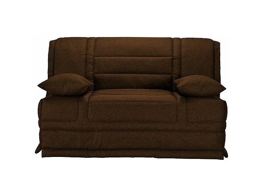 Banquette BZ tissu matelas Starconfort 15cm Pardo-Couleur Marron-140x200-Coffre de rangement Avec rangement