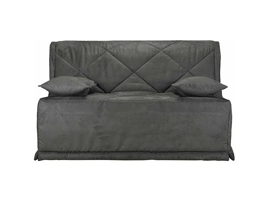 Banquette BZ microfibre matelas Bultex 15cm Master 140x200-Couleur Beige clair-Coffre de rangement Avec rangement