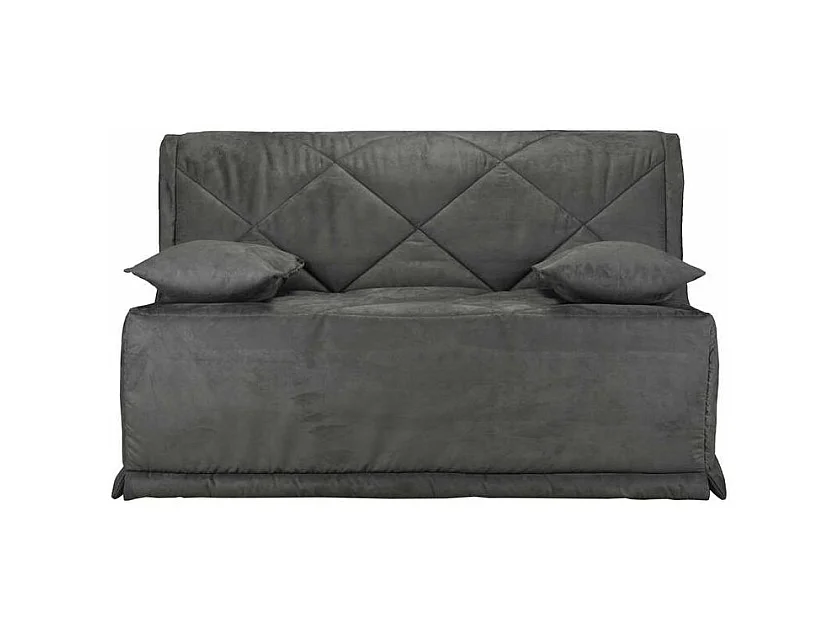 Banquette BZ microfibre matelas Bultex 15cm Master 140x200-Couleur Marron Foncé-Coffre de rangement Avec rangement