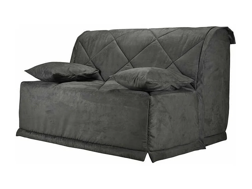 Banquette BZ microfibre matelas Bultex 15cm Master 140x200-Couleur Marron Foncé-Coffre de rangement Avec rangement