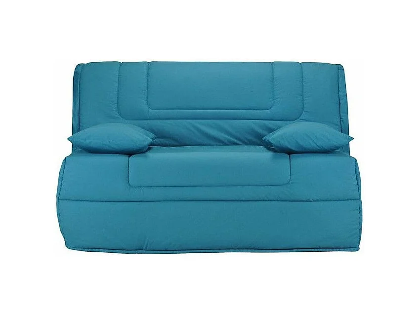 Banquette BZ tissu matelas Bultex 12cm 140x190 Bounty-Couleur Bleu turquoise
