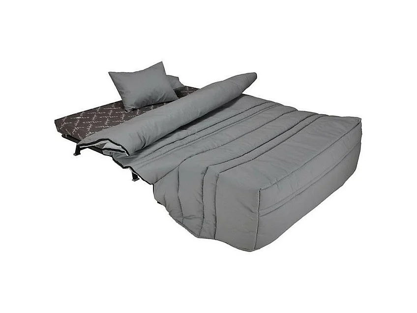 Accordeonbed 2 plaatsen 140x190 cm grijs design Ja Nee Optale