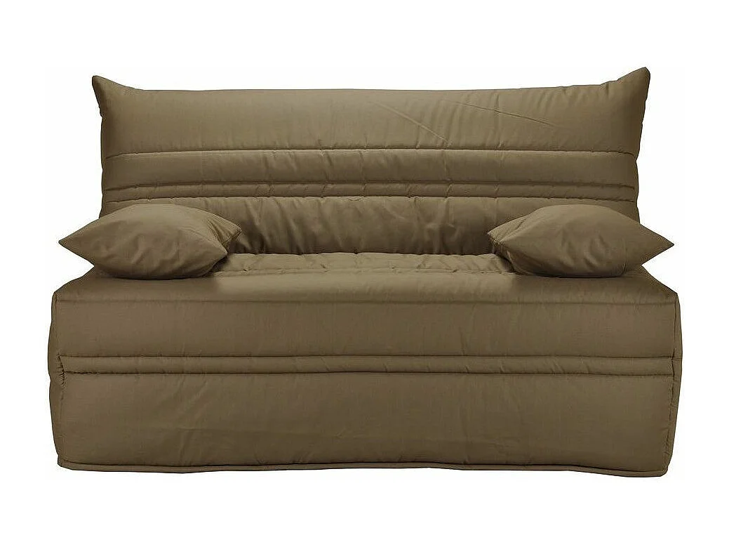 Banquette BZ tissu matelas Sofaconfort 9cm Optale 143cm-Couleur Taupe