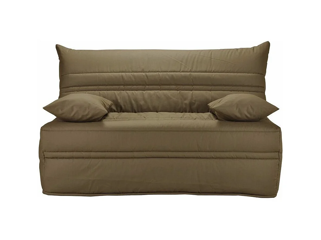 Banquette BZ tissu matelas Sofaconfort 9cm Optale 143cm-Couleur Taupe
