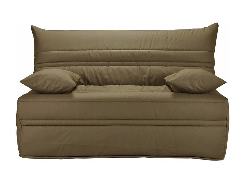 Banquette BZ tissu matelas Sofaconfort 9cm Optale 143cm-Couleur Taupe