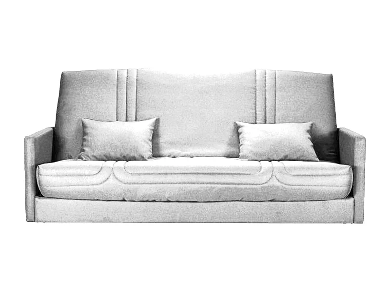 Banquette Clic-clac tissu 130x190 matelas Starbed 13cm avec rangement Soly-Couleur Gris Souris