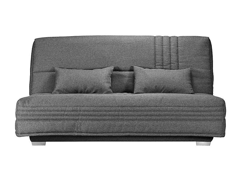 Canapé clic clac tissu avec rangement matelas Sofaconfort 17cm Parko 193cm-Couleur Gris