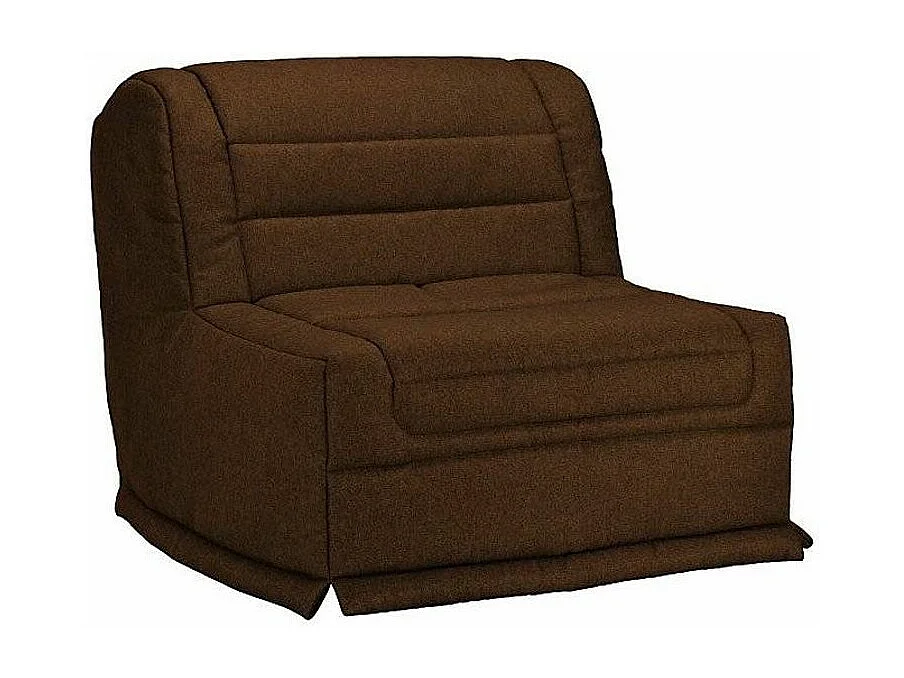 Fauteuil BZ 1 place 90x190 tissu matelas 12cm Venus-Couleur Marron