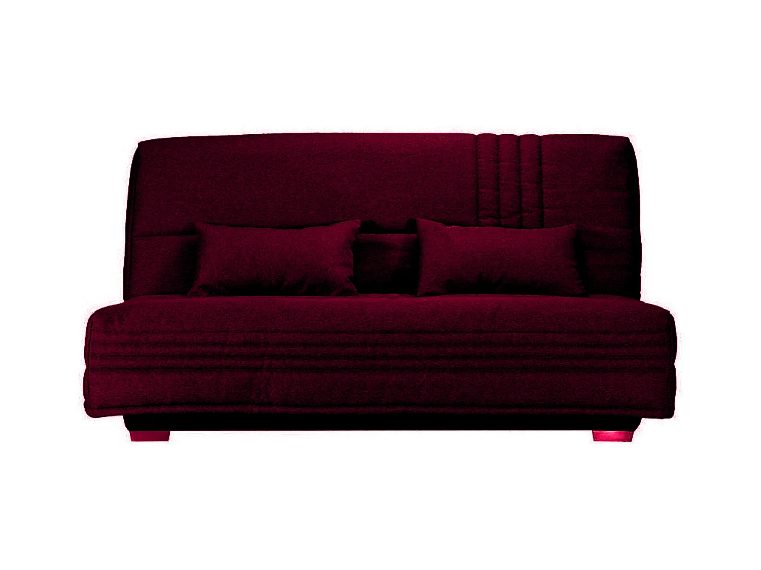 Canapé clic clac tissu avec rangement matelas Sofaconfort 17cm Parko 193cm-Couleur Bordeaux
