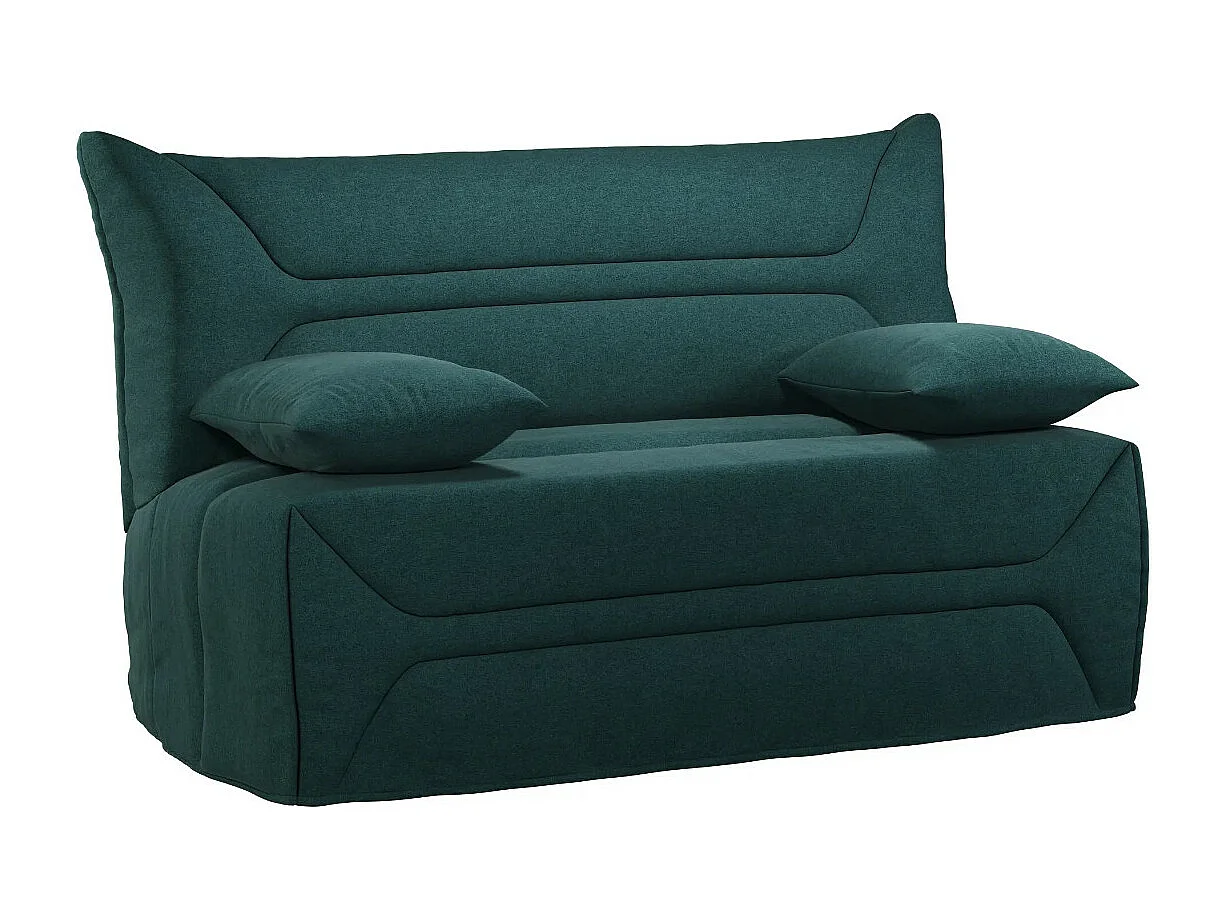 Canapé BZ Tissu matelas 12cm 140x190 Zilo-Couleur Vert sapin