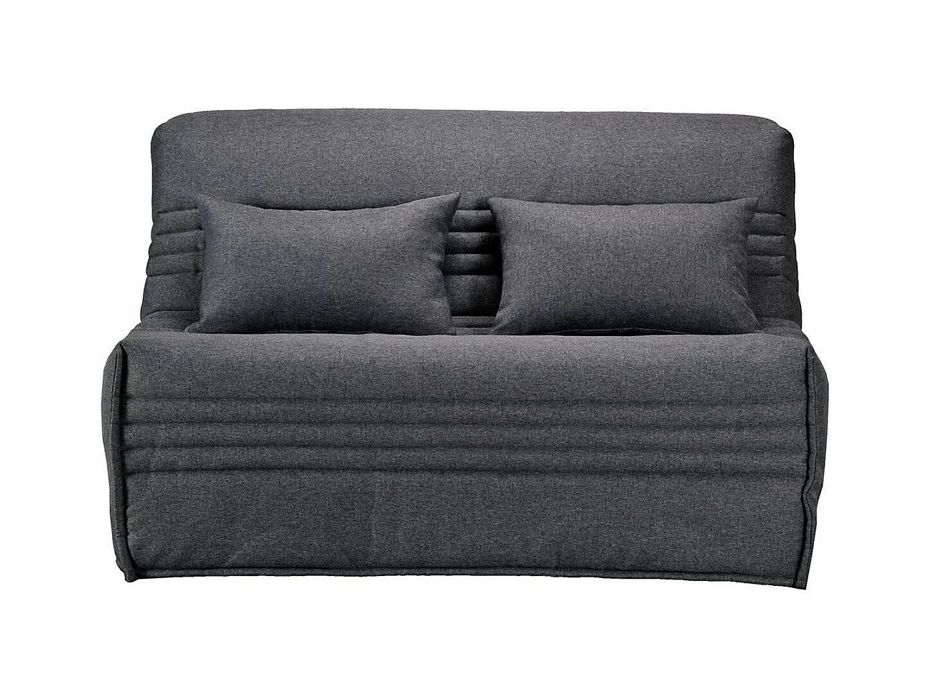 Banquette BZ tissu 140x200 matelas Bultex 15cm Celia-Couleur Gris foncé