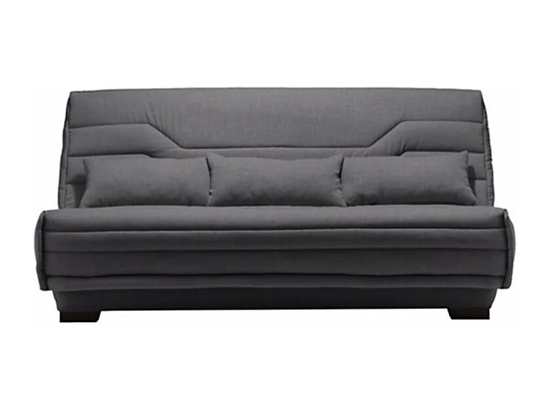 Canapé Clic Clac tissu avec coffre matelas Bultex 15cm Bianca 207cm-Couleur Gris