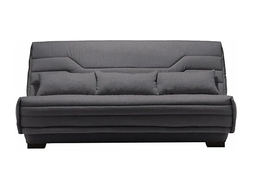 Canapé Clic Clac tissu avec coffre matelas Bultex 15cm Bianca 207cm-Couleur Gris